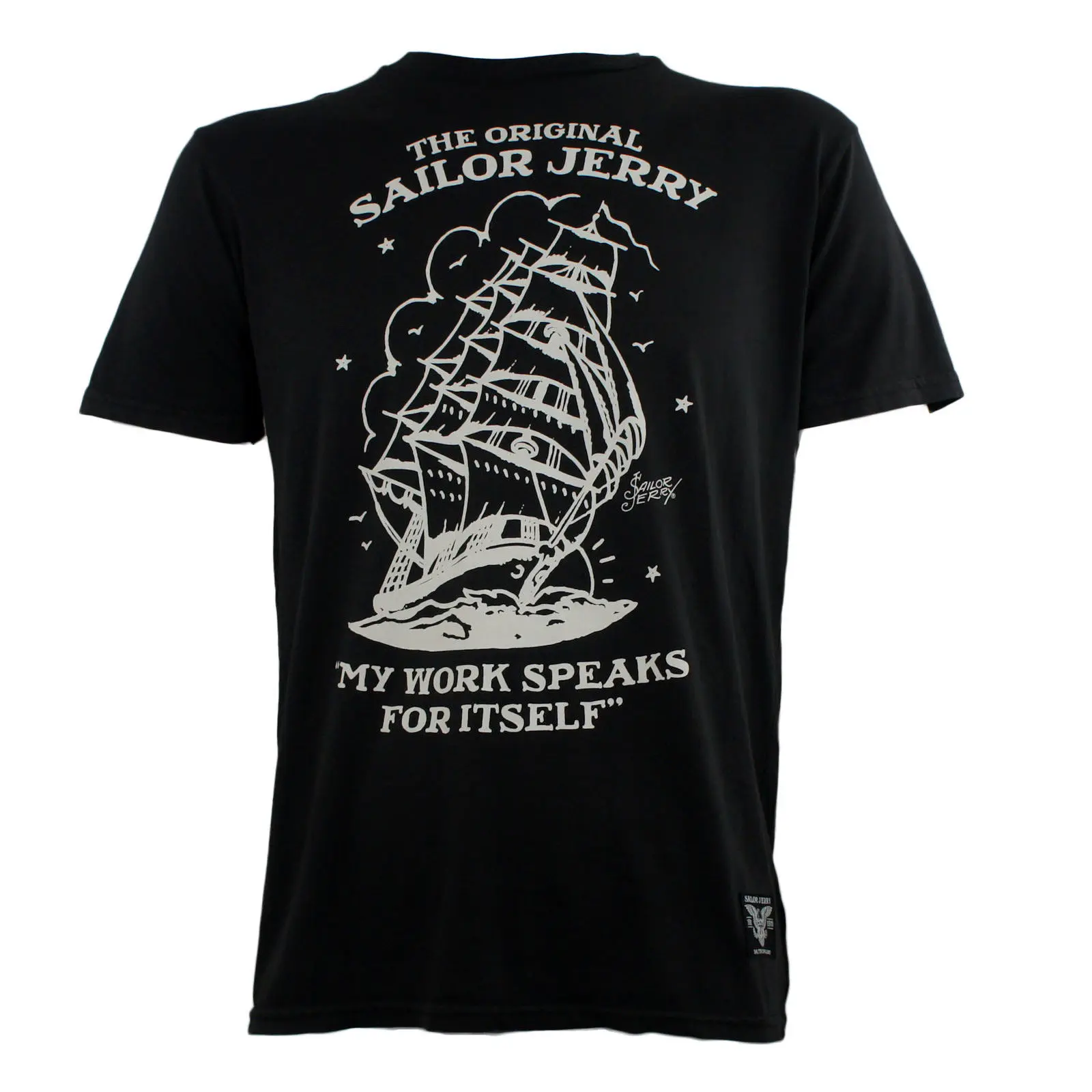 SAILOR JERRY Tattoo Homeward Bound Logo Slim Fit T Shirt Размеры s m l xl XXL Новая летняя футболка с круглым