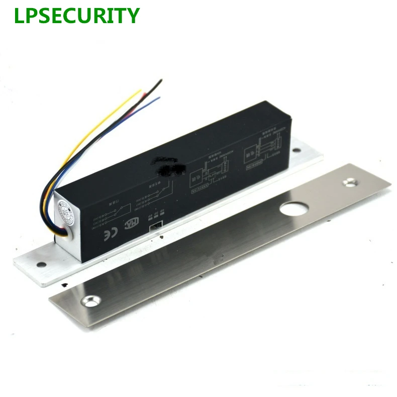 LPSECURITY 12V 5 проводов безопасный Электрический засов, Dropbolt замок для ворот система контроля допуска к двери 800 кг холдинг