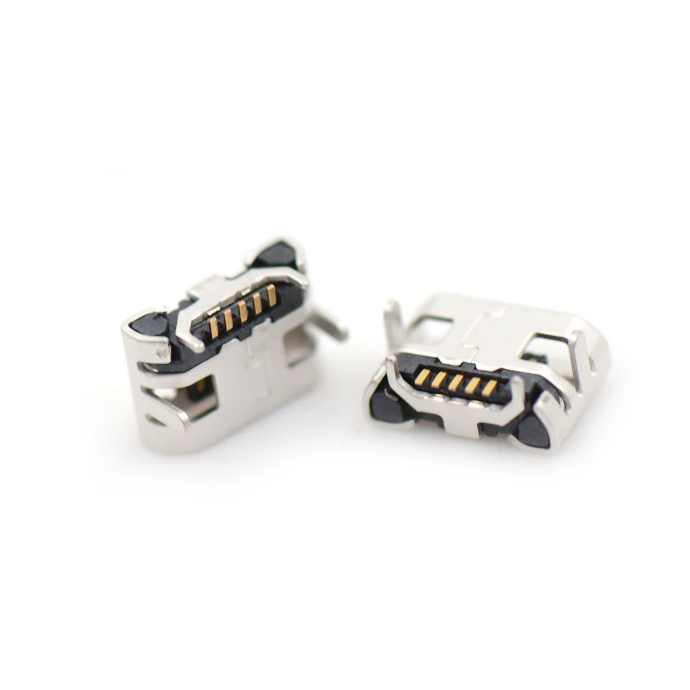 10 шт. 5-контактный разъем Micro USB Type B (гнездо) штепсельное гнездо SMT SMD 4-контактный