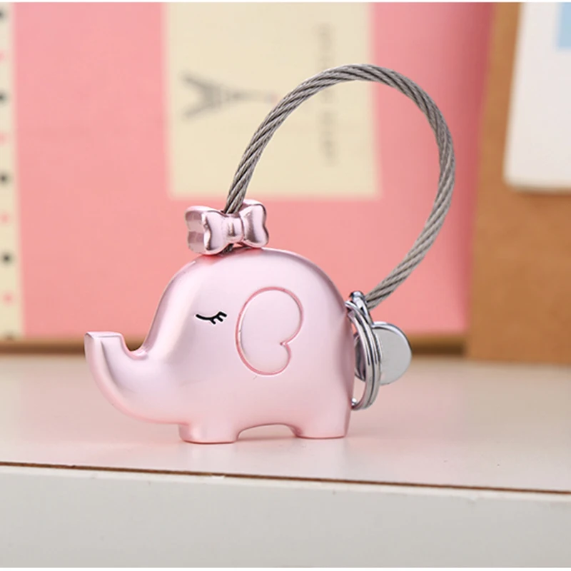 Брелок VJ 3D Sweet Kissing Cute Elephant для пар металлический брелок ключей украшение подарка