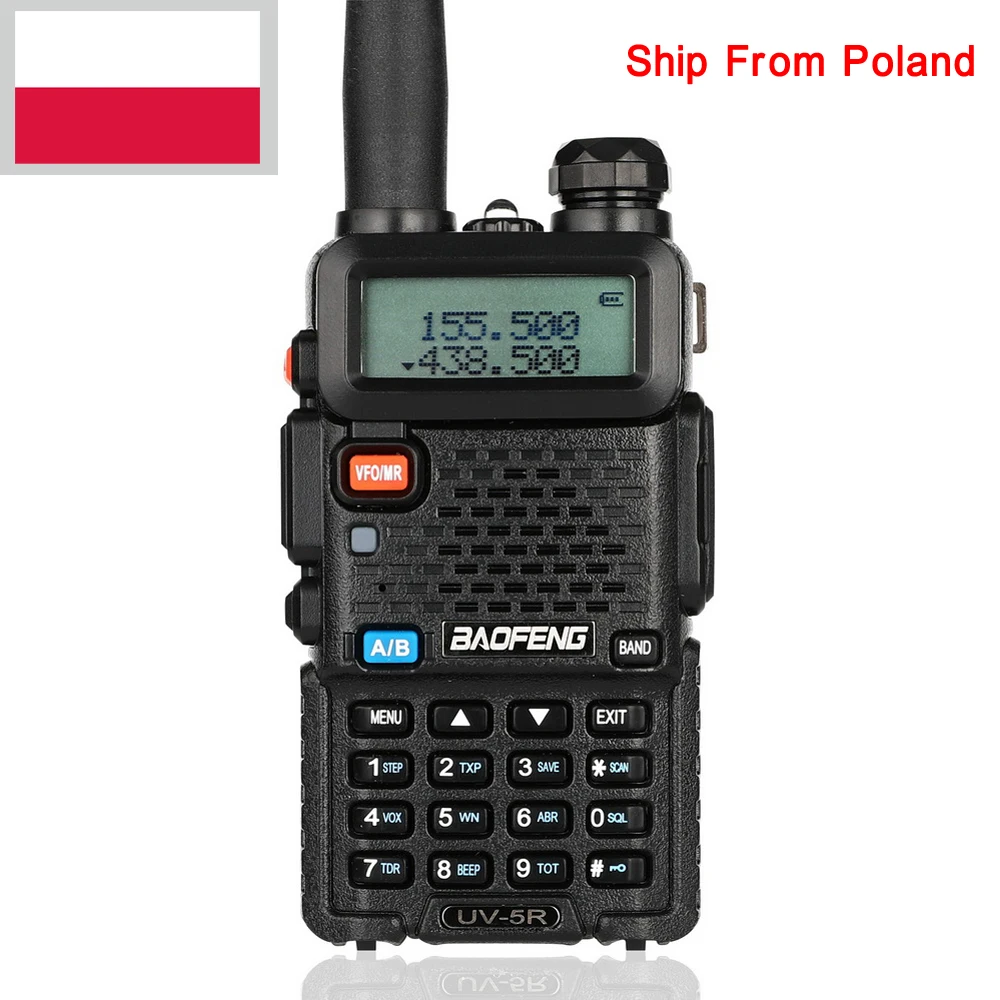 Совершенно новая черная портативная рация BAOFENG VHF/UHF 136 174 / 400 520 МГц двухсторонняя