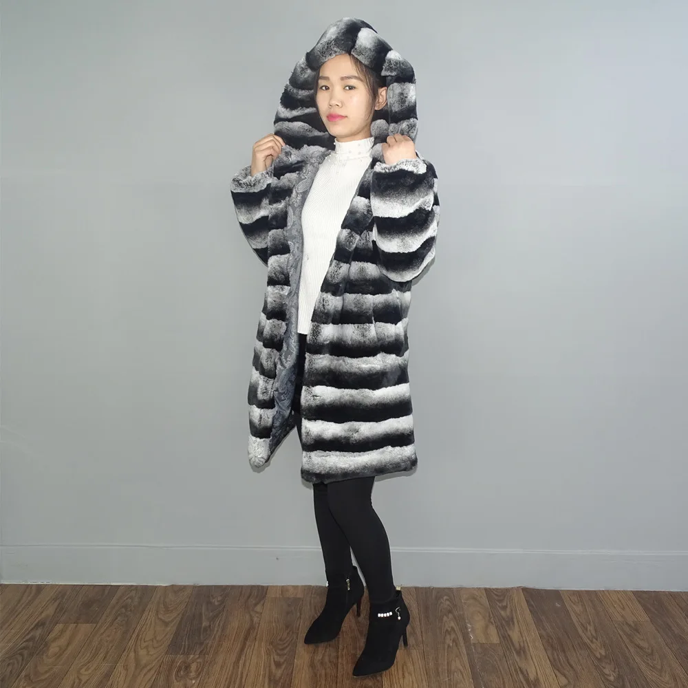 Женская шуба из шиншиллового меха LEXUS Rex новая модель 8 2019|Шубы и дубленки| |