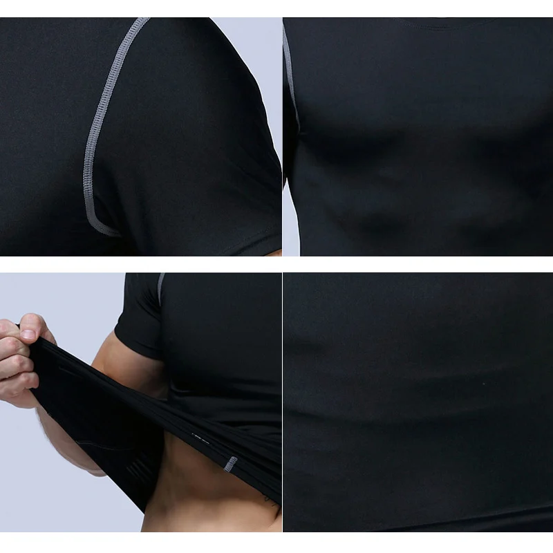 2019 горячая Распродажа Мужская компрессионная футболка с коротким рукавом и