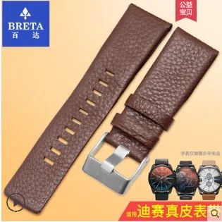 13 BRETA для дизельных часов 24 26 27 28 мм Мягкие Ремешки для часов DZ7313 DZ7322 DZ7257 женские мужские ремешки для часов с Серебряная Пряжка - Цвет ремешка: 13