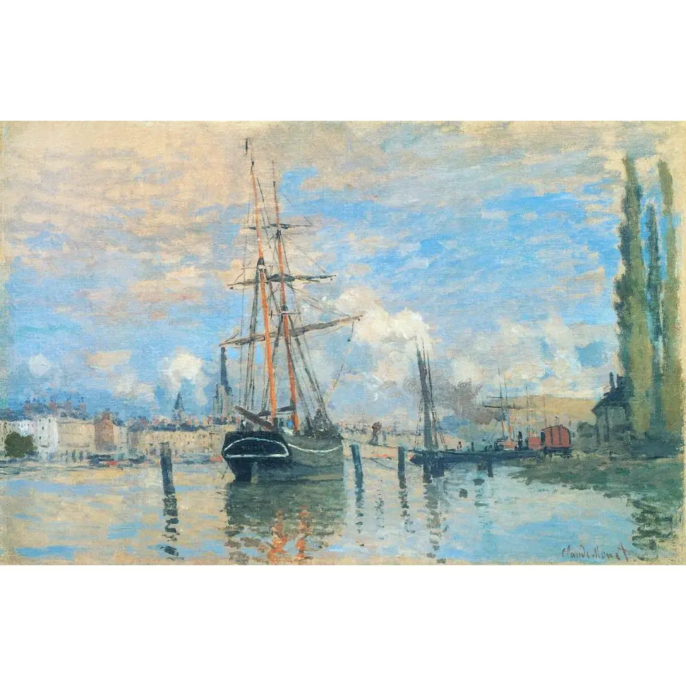 

Landscapes Art the Seine at Rouen Claude Monet Oil Paintings Reproduce on Canvas High Quality Hand Painted Unframed