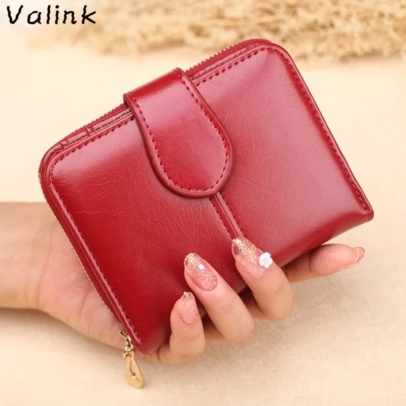 Новые женские кошельки Valink Кожаный Дамский короткий кошелек клатч маленький для