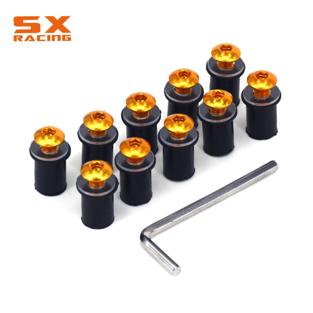 Мотоцикл Универсальный 5 мм Винт ветрового стекла болты винт для BMW KTM KAWASAKI HONDA YAMAHA