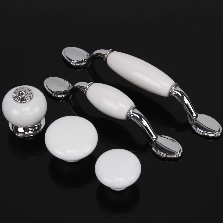 Одно отверстие 96 мм керамические мебельные ручки современный кухонный шкаф