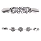 Винтажная металлическая серебряная брошь для свитера, кардигана с зажимом, модные застежки в виде утки для украшения одежды, булавки для одежды