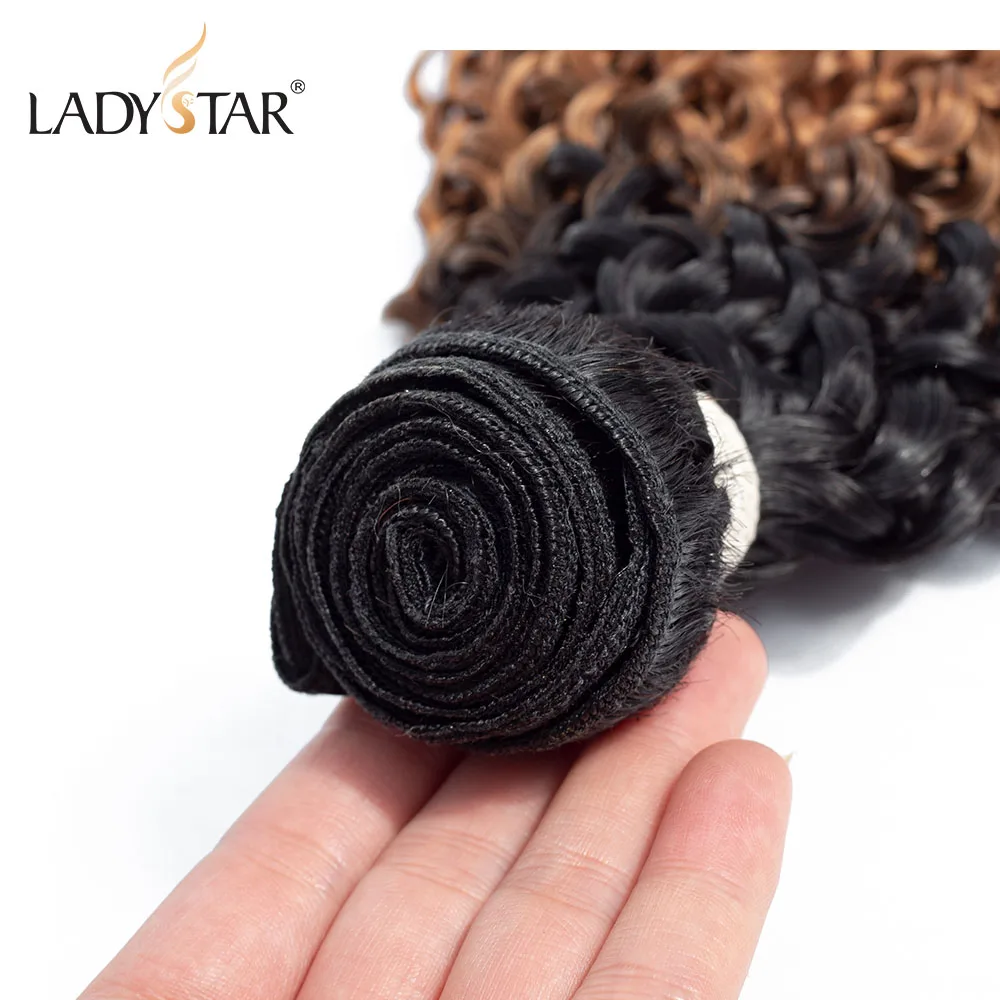 Peruvian Curly Hair Bundles 3/4 Pieces Human Extensions 10&quot-26&quot LADYSTAR Remy Weave | Шиньоны и парики