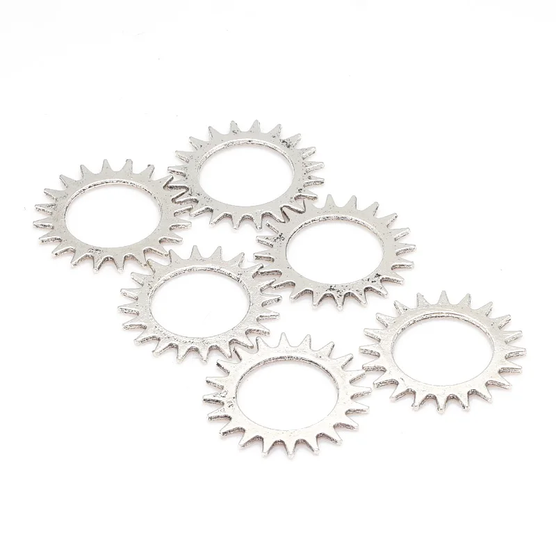 Два цвета Модные Винтажные подвески из цинкового сплава шестерни в стиле