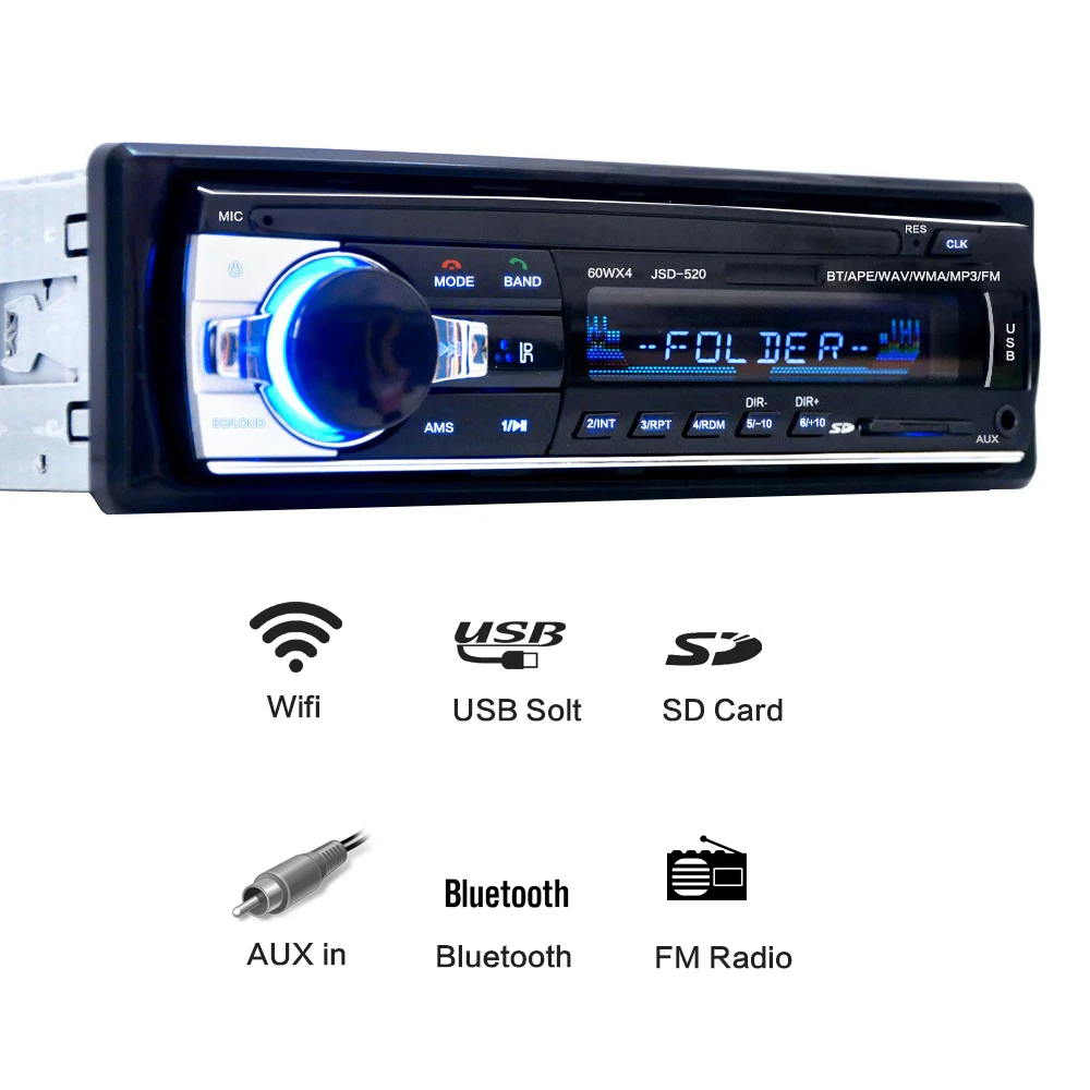 Горячая беспроводная Bluetooth MP3 музыкальный плеер AUX аудио вход USB память для автомобиля Высокое качество играть