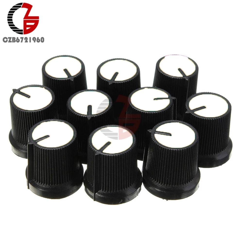 5Pcs Potentiometer Switch 1K 2K 5K 10K 20K 50K 100K 250K 500K 1M Ohm Resistor Linear Switch with Taper Cap Knob for Arduino