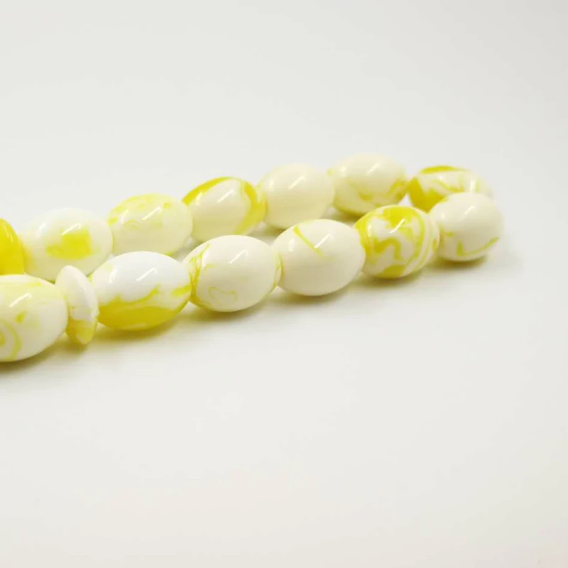 Мужской браслет с ароматом Tasbih желтый искусственным из смолы цветными желтыми
