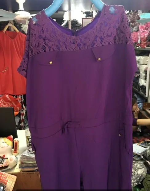 2019 Women Summer Lace Playsuits Casual Plus size 4XL Short Jumpsuits Rompers 5XL Large Ladies Overalls Clothing | Женская одежда