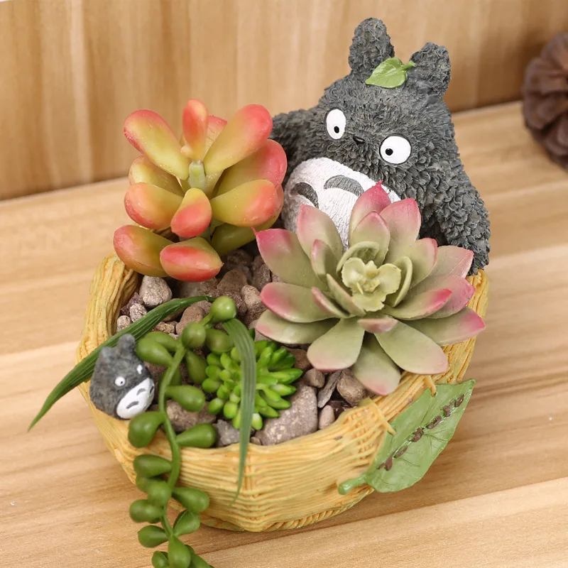 Zakka TOTORO цветочный горшок Креативные украшения для домашнего интерьера