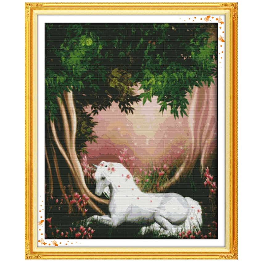 Набор для вышивки Единорог в лесу 11CT 14CT|cross stitch set|cross 14ctstitching kit cross |