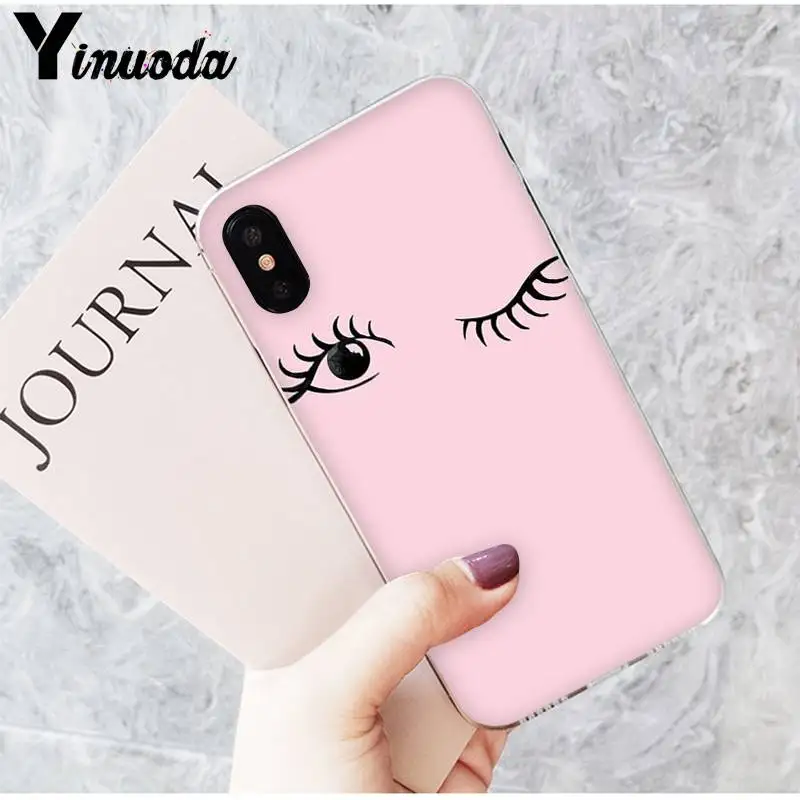 Косметические ресницы Yinuoda wink pretty girl чехол для телефона в эстетическом стиле iPhone8