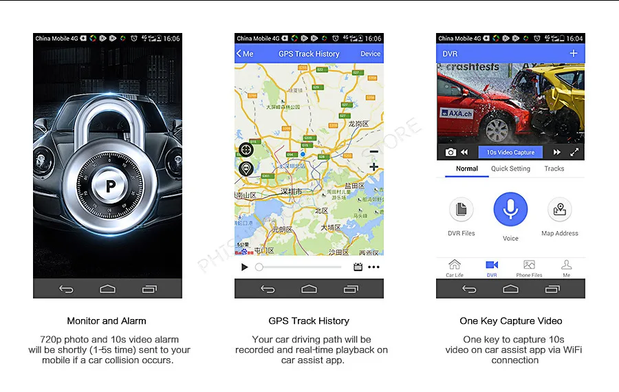 Bluavido Android 3g Автомобильный видеорегистратор gps трекер FHD 1080P Авто видео регистратор DVR ночного видения дистанционный мониторинг