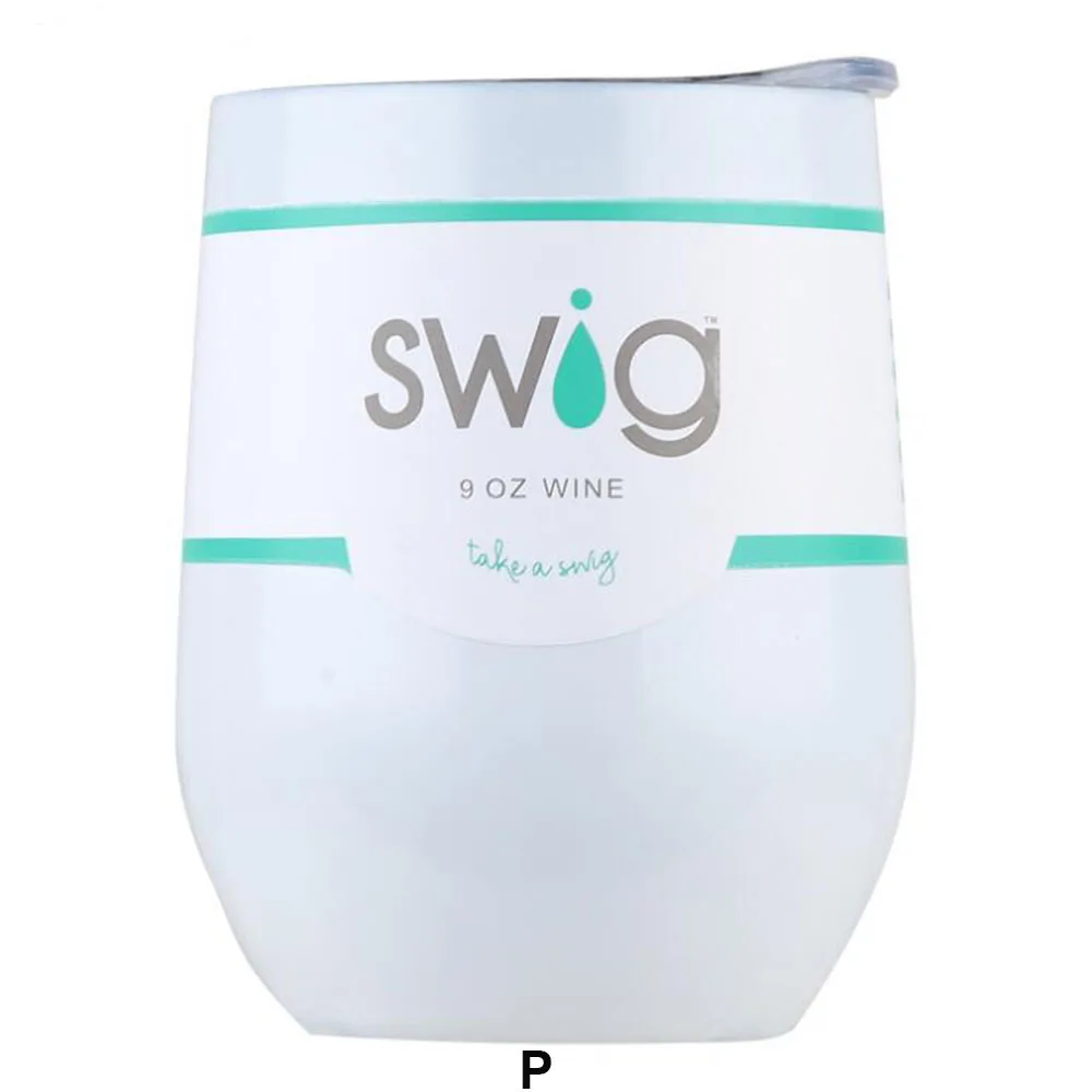 swig Стакан глоток стаканы термос глоток винные чашки с крышкой 9oz Изолированная чашка термос - Цвет: swig