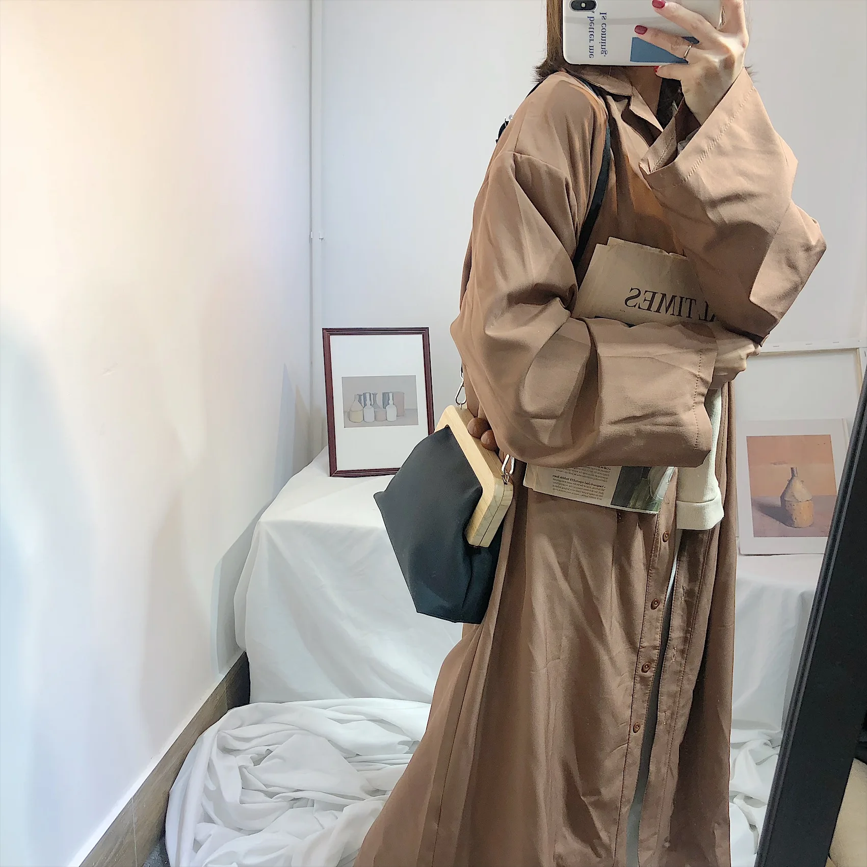 Корейская модная женская сумка ретро шикарная мягкая искусственная кожа деревянная сумка на застежках клатч кошелек женская роскошная сумка через плечо