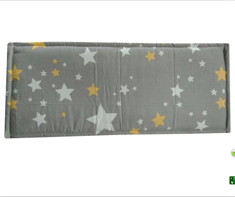 NO7 70X28cm Бампер для детской кровати 70*28 см(только бампер 1 шт.) бамперы для детской кроватки для новорожденных, хлопковый льняной бампер для детской кроватки, защита для детской кровати, серые звезды - Цвет: NO7 70X28cm