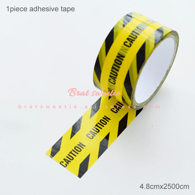 caution slash tape Строительные вечерние экскаватор Дети Мальчики тематические праздничные товары для дня рождения бумажные тарелки одноразовые трубочки Посуда украшения - Цвет: caution slash tape