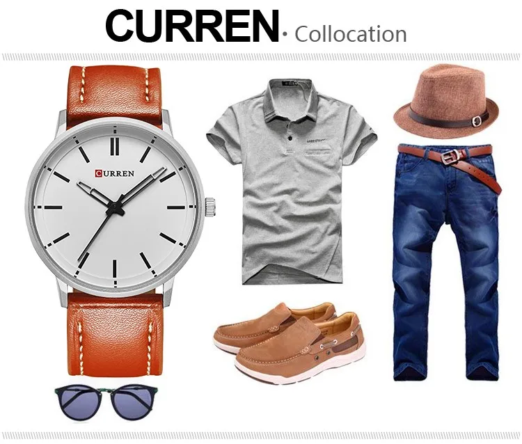 Модный Топ Luxury Brand Curren Часы Для мужчин Сталь сетка ремень кварц-часы ультра тонкий циферблат часов Для мужчин Relogio masculino 8233