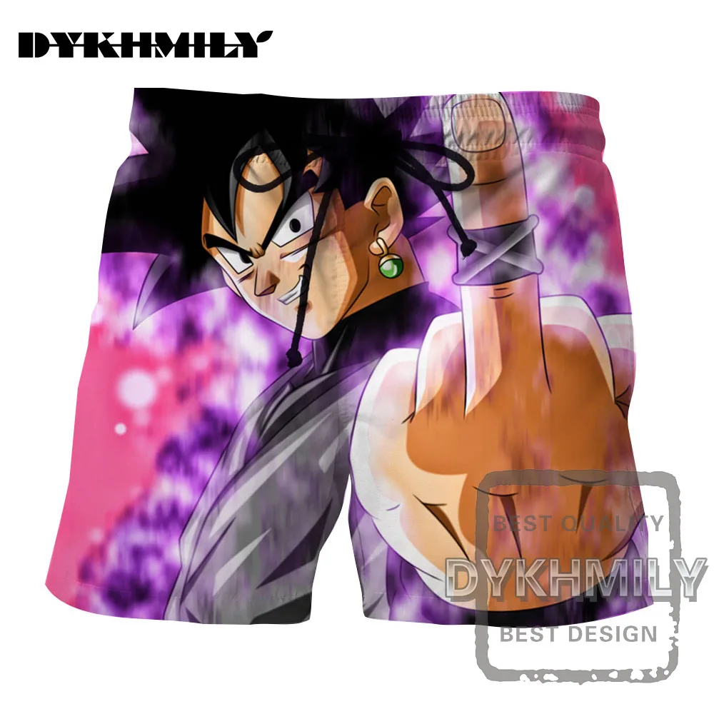 Dykhmily Лето 2017 г. Лидер продаж Dragon Ball Z 3D принтом Короткие штаны Аниме фиолетовый