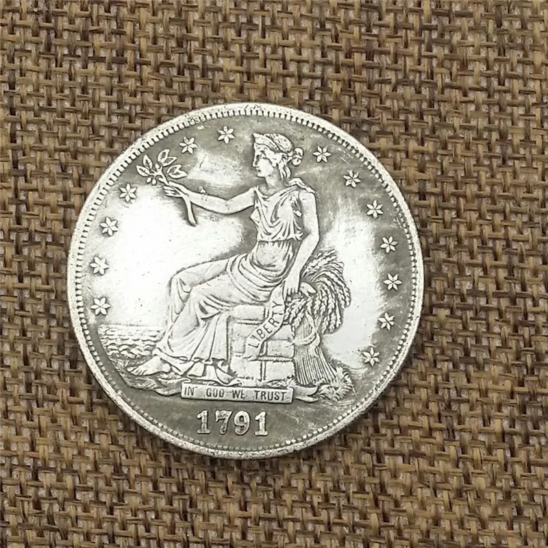 1791 из США производит старые медные и серебряные монеты иностранные диаметр 38 мм |