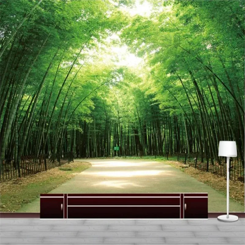 

3 d домашний декор на заказ обои для гостиной ТВ фон Настенный декор фото Настенная картина бамбуковый пейзаж лес обои