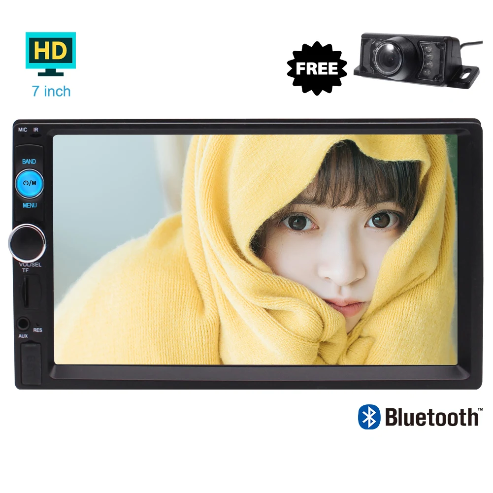 Бесплатная камера заднего вида + 6 2 &quotдвойной Din автомобильный стерео без CD/DVD