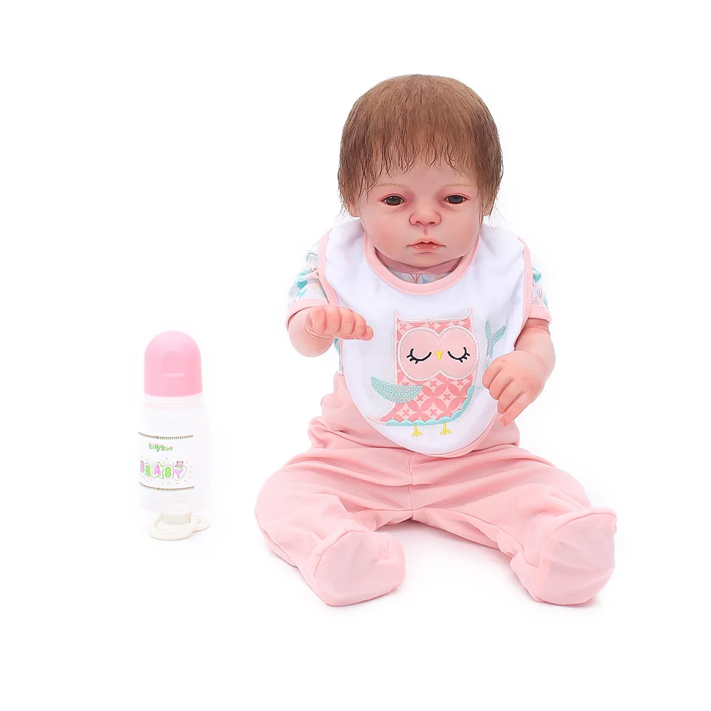 Высокое качество 50 см Кукла Reborn силиконовая полностью виниловая кукла для новорожденных, игрушка для милой девочки 20 '', модная Кукла Reborn для младенцев, одежда для тела, подарки для детей
