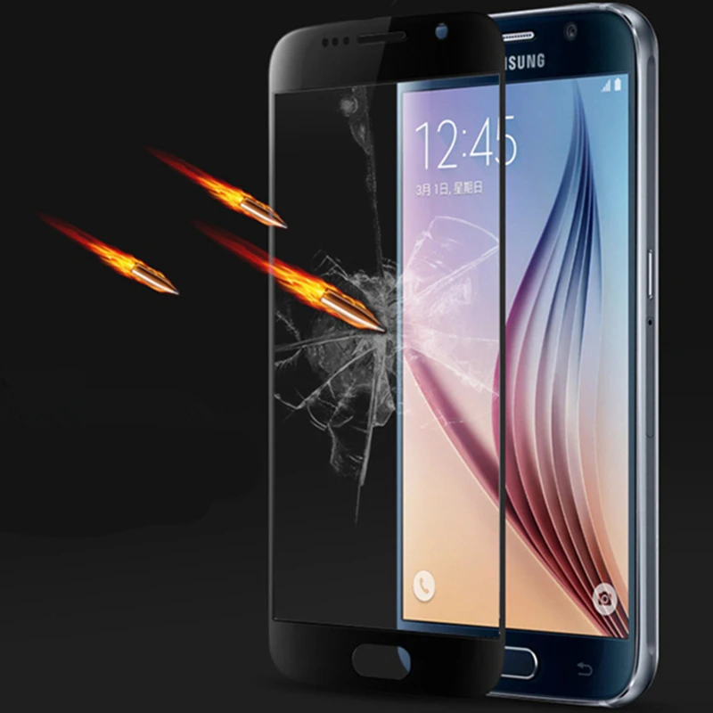 Полное покрытие из закаленного стекла для samsung S6 S5 S4 S3 Note 4 5 J3 7Pro J7 J5 PrimeColorful полная защита экрана закаленное стекло