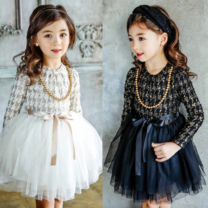 2018 Autumn Winter Dress Girls Princess Dresses Kids Clothes Casual Long Sleeve Children Cashmere Thickening Christmas | Детская одежда