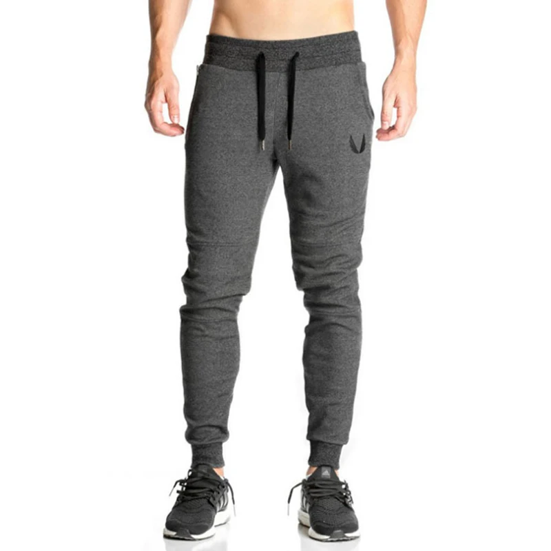 Мужские спортивные штаны повседневные эластичные хлопковые для фитнеса бега