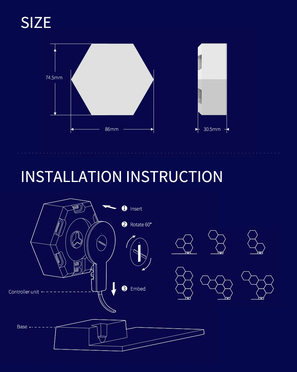 DIY Colo светильник, Квантовый, новинка, Ночной светильник, креативная Геометрическая сборка, умный светильник, приложение, домашняя панель, настольная лампа