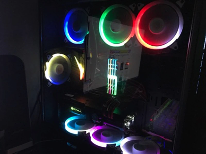 Горячий RGB Аврора охлаждающий вентилятор 120 мм 6Pin контроллер Светодиодная лента кольцо для компьютера кулер воды великолепный цвет регулируемый вентилятор радиатора