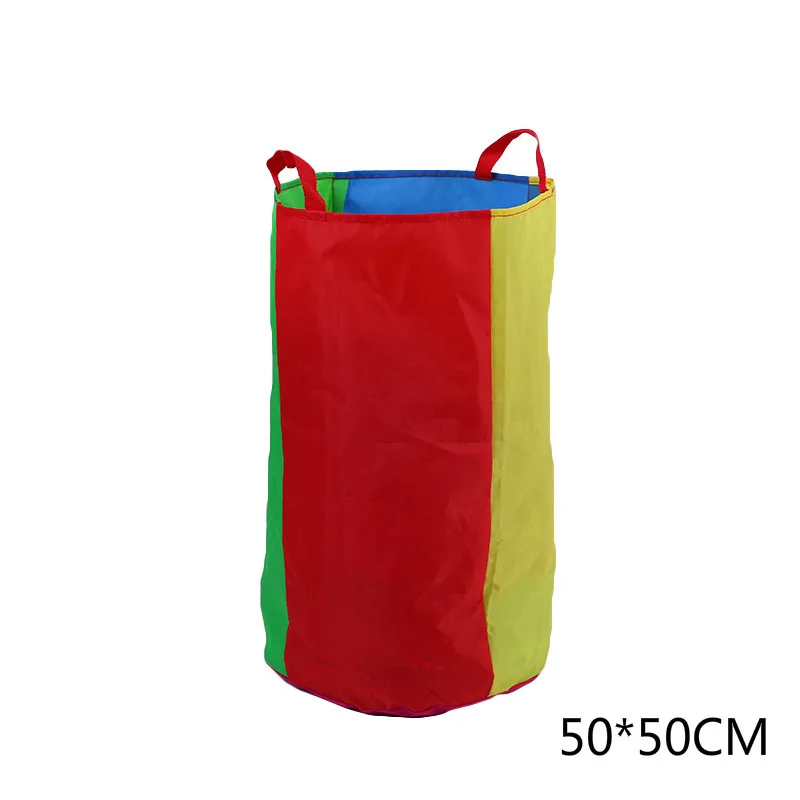 Random 50X50CM Уличные игрушки игры кенгуру мешок для прыжков спортивный баланс тренировочные игрушки для детей прыжок мешок картошки гоночные сумки школьная активность - Цвет: Random 50X50CM