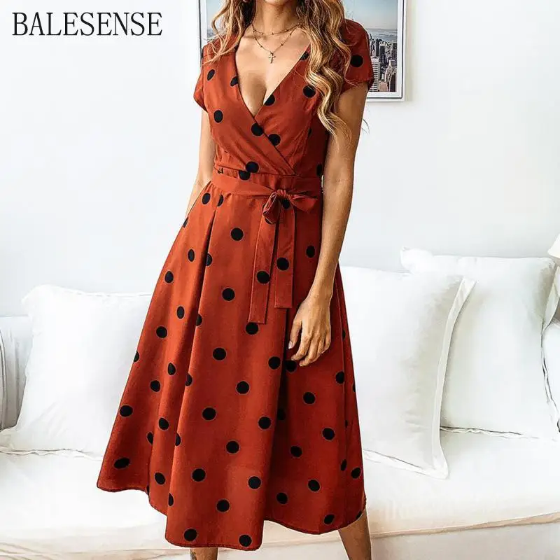 Винтаж в платье горошек Для женщин 2019 летние шорты рукавом Повседневное