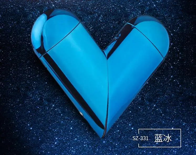 В форме сердца двойного назначения деформация USB зарядка металлическая Электронная зажигалка с ветрозащитной газовой бутановой зажигалкой Персонализированная для наружного применения