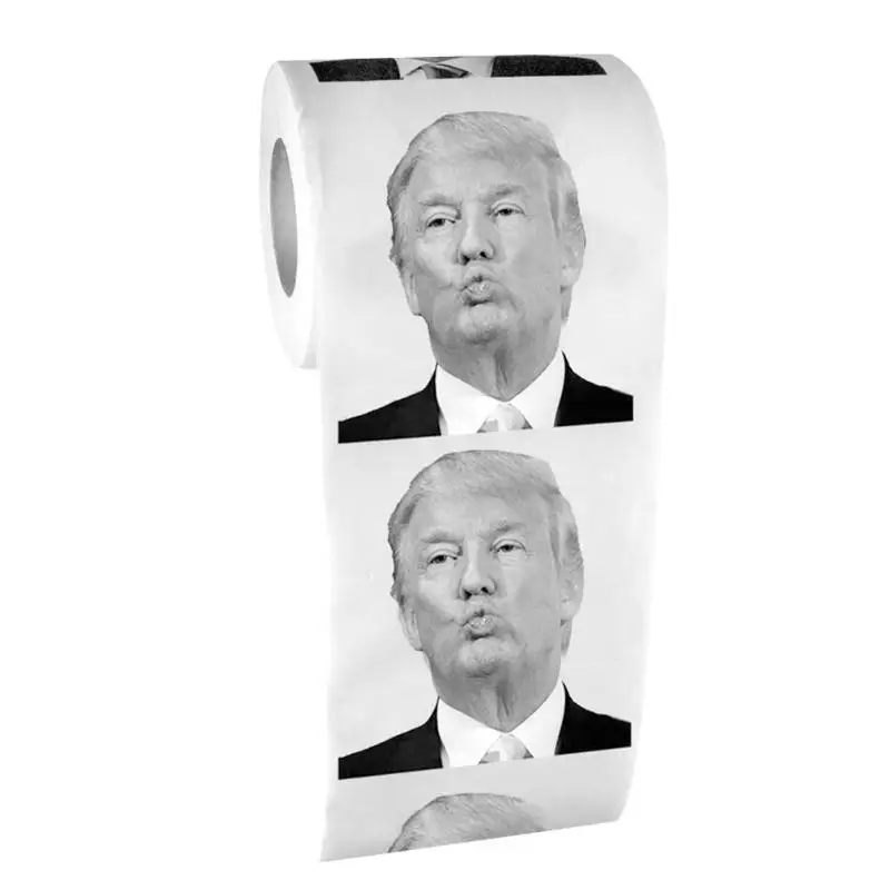 Новинка Дональд Трамп поцелуй Печатный рулон туалетной бумаги шутка салфетка подарок