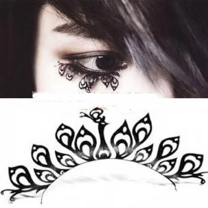 Бумажные саморазрезанные накладные ресницы Павлин ресницы|peacock plate|eyelash gelpeacock scarf