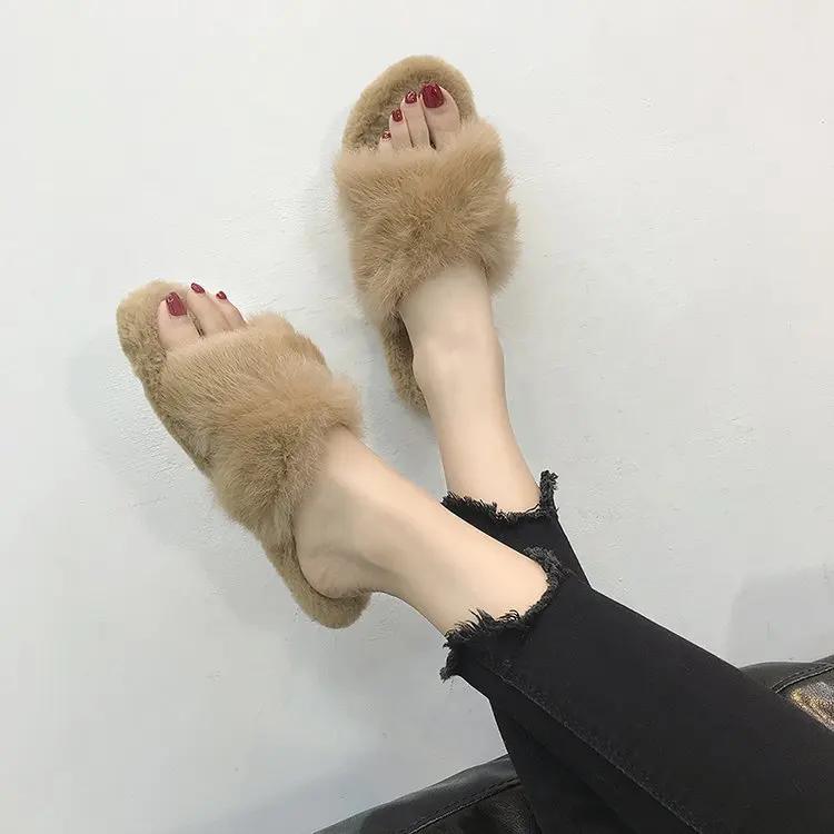 Ake Sia Chic/Женская обувь женская Повседневная модная Babouche Downy Villose сандалии с