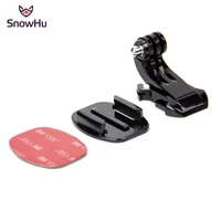 snowhu for gopro accessories j hook buckle holder3m adhesive stickerflat surface mount for gopro hero 10 9 8 7 6 5 4 gp57