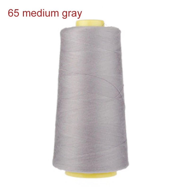 65 medium gray Рубашка платье промышленная швейная нить машина 3000 ярдов Длина полиэфирная нить 40 S/2 нити швейная нить катушка - Цвет: 65 medium gray