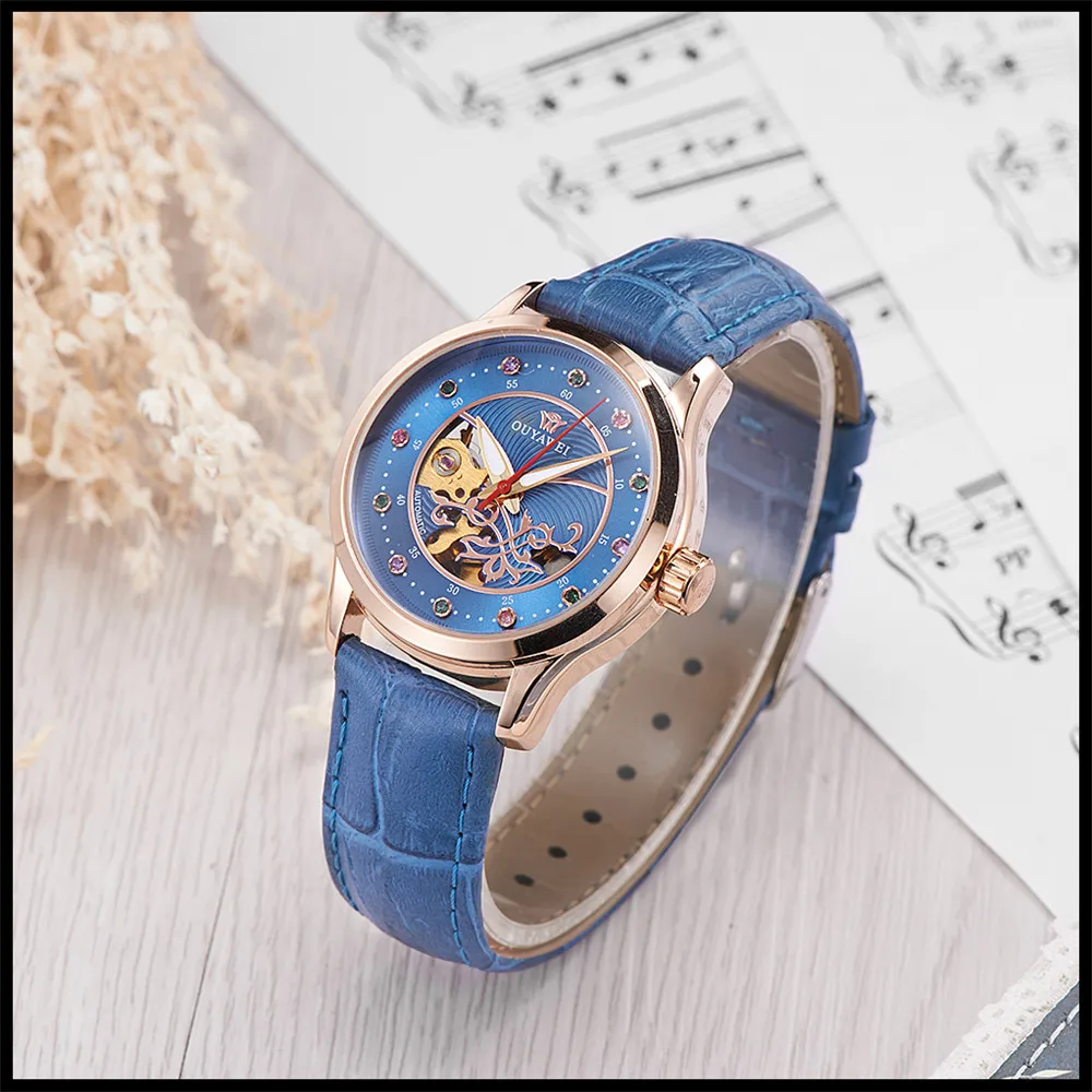 Reloj Mujer OYW женские Автоматические механические часы, полностью стальной ремешок, женские часы, модные наручные часы, женские часы Montre Femme