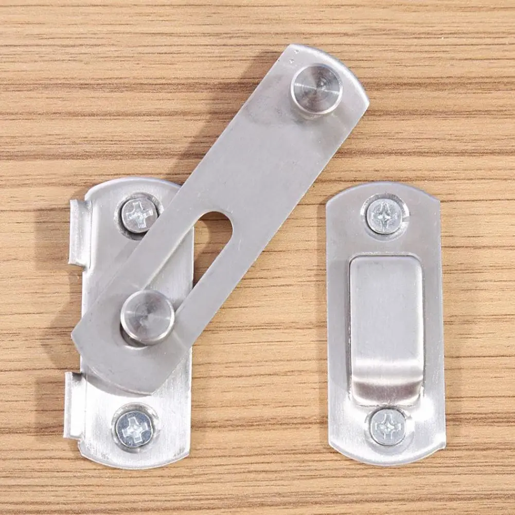 Simple Convenience 304 Stainless Steel Hasp Latch Lock Sliding Door Window Cabinet Locks For Home Hotel Security | Обустройство дома