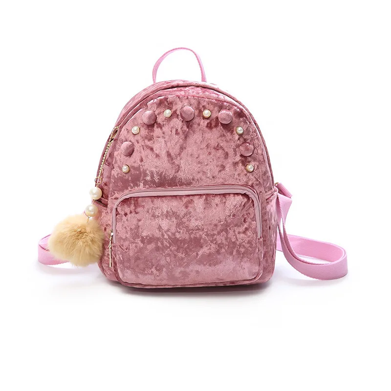 Бархатный женский мини-рюкзак для девочек-подростков Mochila Escolar, женский рюкзак, Студенческая маленькая сумка для книг, школьный рюкзак TAL1267