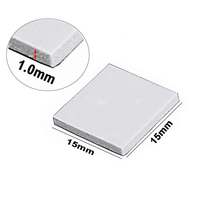 Силиконовая термопаста 15x15x1 мм для Xbox ПК VGA GPU SMD DIP|chip heatsink|silicone conductionthermal paste |